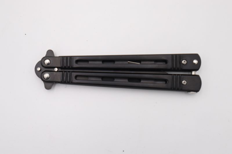 Photo 3 of BLACK OPEN STYLE BUTTERFLY KNIFE NEW