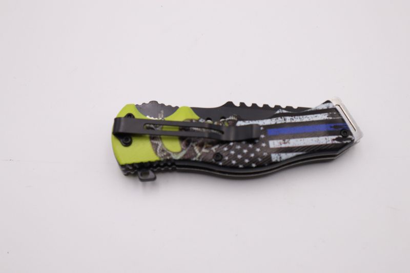 Photo 3 of 4.75 INCH POLICE PATRIOT POCKET KNIFE NEW 