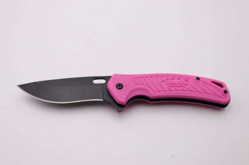 Photo 1 of 4.75 INCH PINK KWIK FORCE CL POCKET KNIFE NEW