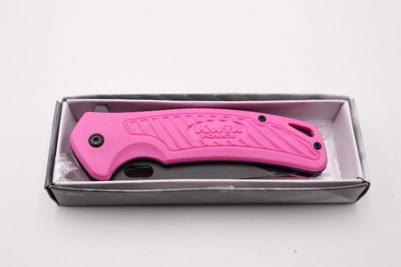 Photo 2 of 4.75 INCH PINK KWIK FORCE CL POCKET KNIFE NEW