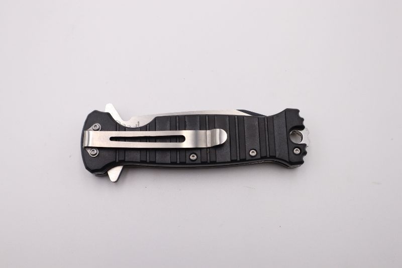 Photo 1 of 4.75 INCH ORANGE STRIPE POCKET KNIFE NEW 