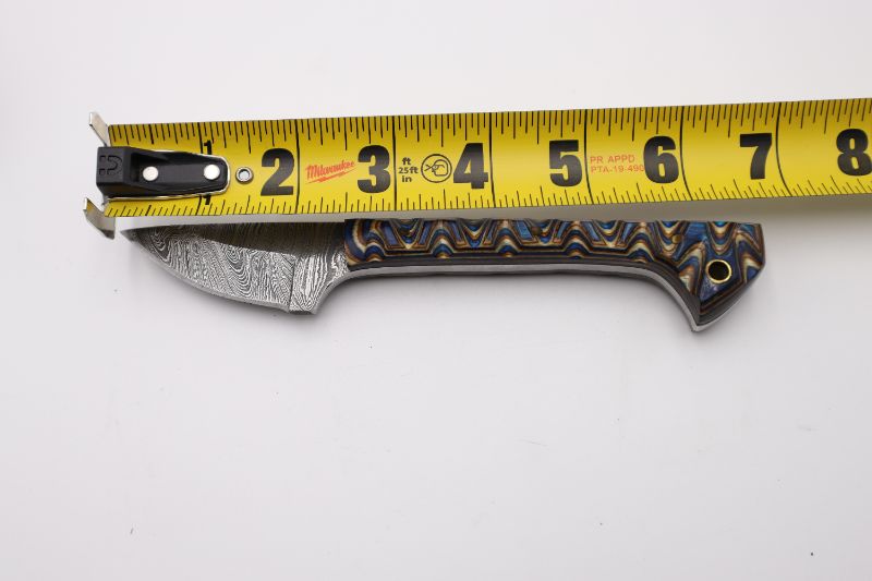 Photo 2 of 6.6 INCH DAMASCUS FANG CAMPING KNIFE NEW 