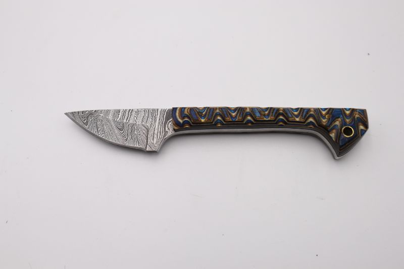 Photo 1 of 6.6 INCH DAMASCUS FANG CAMPING KNIFE NEW 