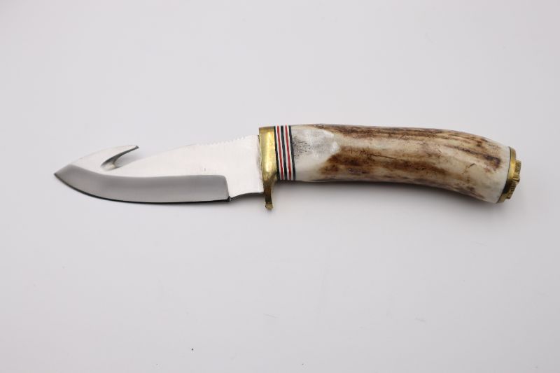 Photo 1 of 8.5 INCH STAG GUTHOOK KNIFE NEW 