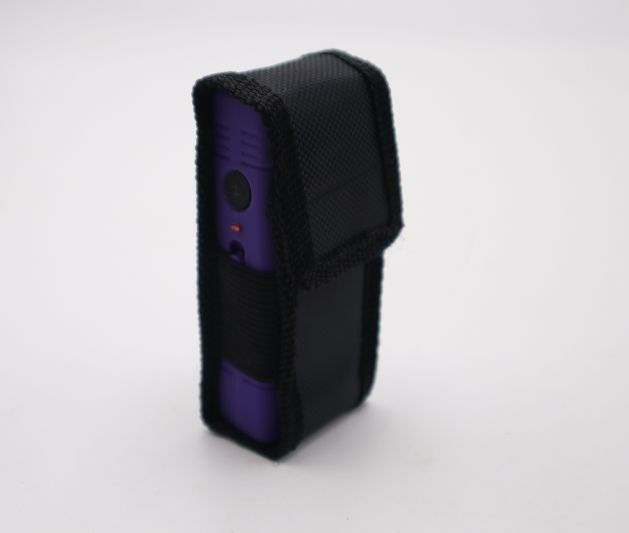 Photo 2 of PURPLE 3.75 INCH KWIK FORCE STUN GUN AND FLASHLIGHT CARRY CASE ABLE TO LOOP ONTO BELT NEW