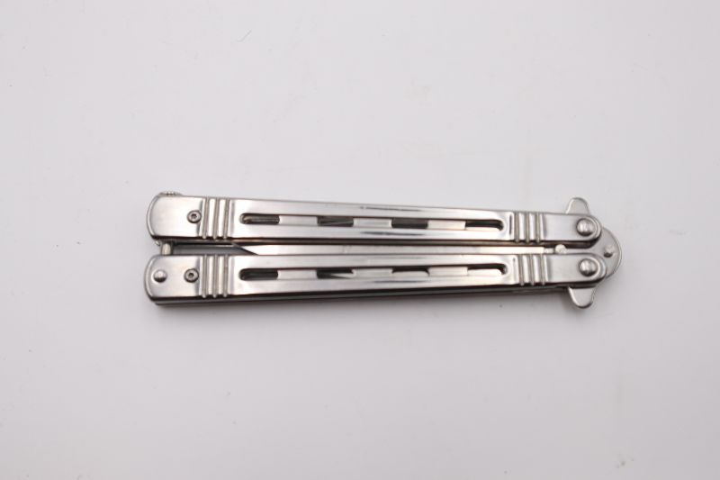 Photo 2 of 3 INCH SILVER BUTTERFLY KNIFE NEW
