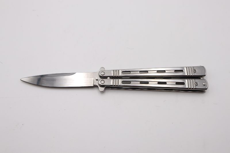 Photo 1 of 3 INCH SILVER BUTTERFLY KNIFE NEW