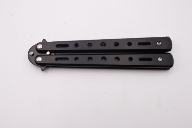 Photo 2 of 4 INCH BLACK BUTTERFLY KNIFE NEW 