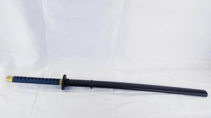Photo 1 of 38.5 INCH FOAM SWORD WITH PLASTIC SHEATH WITH TOXIC SYMBOL NEW