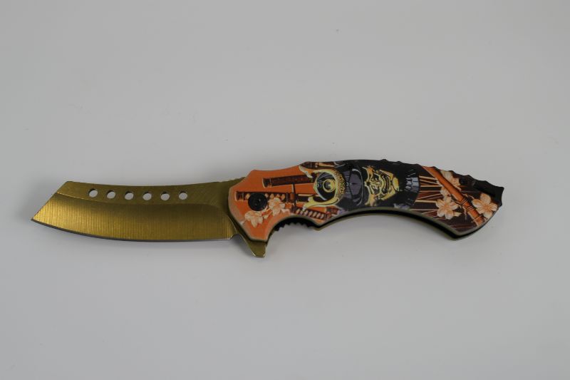 Photo 1 of ORANGE SKULL SAMURAI WITH KETANA POCKET KNIFE NEW