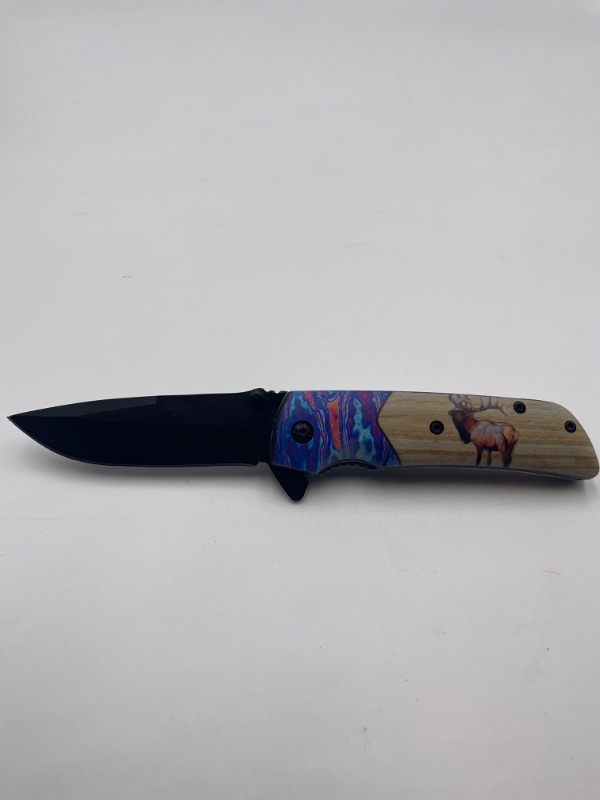 Photo 2 of 4.5 INCH VOODOO DEER FOLDER POCKET KNIFE NEW 