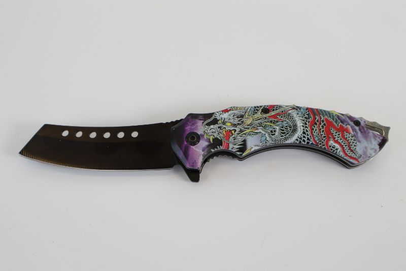 Photo 1 of PURPLE RED GREY POCKET KNIFE NEW 