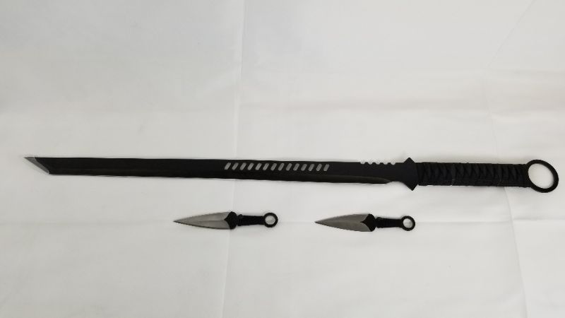 Photo 1 of 19 INCH NINJA SWORD WITH 2 THROWING SPEARS NEW