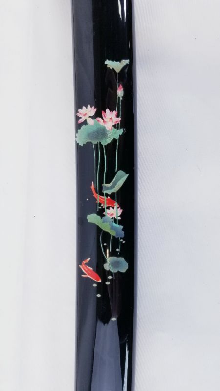 Photo 2 of 27 INCH SHARP KATANA WITH KOI FISH AND FLORAL DETAIL NEW