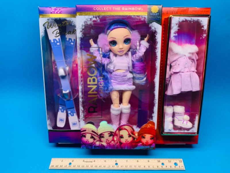 Photo 1 of 257536… Rainbow High winter break doll with outfit and skis toy