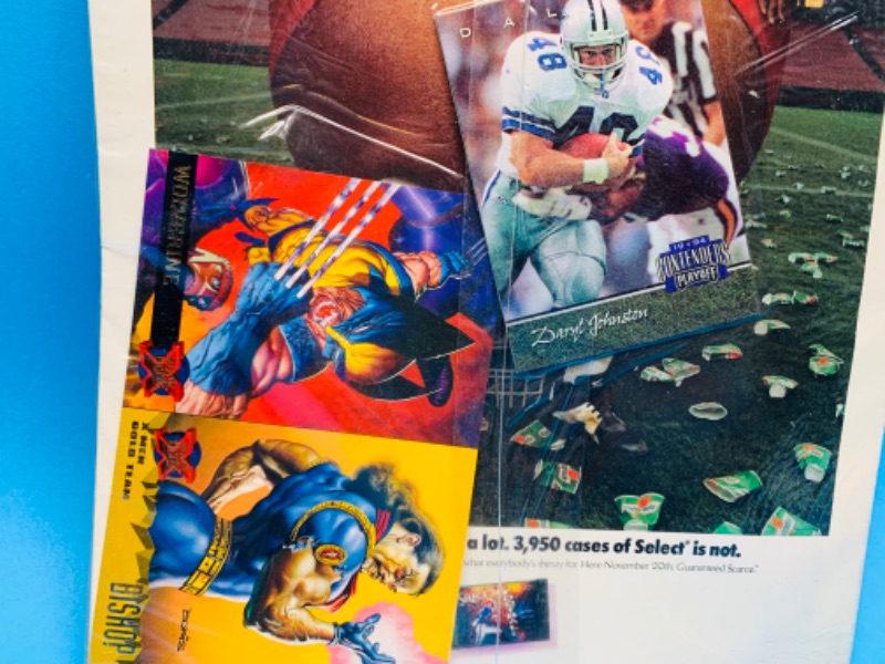 Photo 3 of 257572…vintage sealed sportslook magazine featuring Joe Montana with X-men cards
