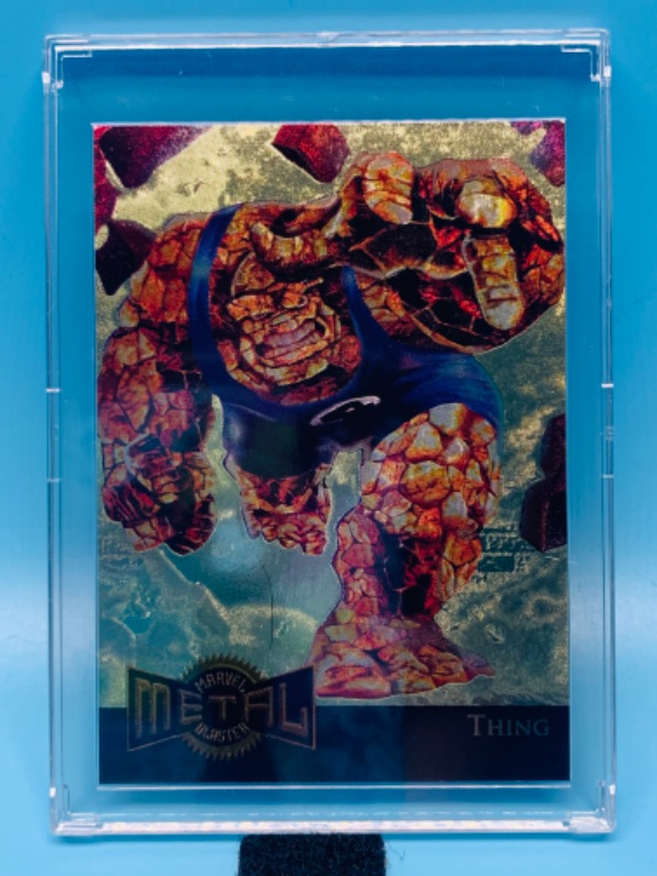 Photo 1 of 257583…marvel Thing gold blaster card limited edition in hard plastic case 