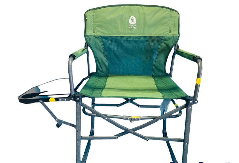 Photo 1 of 257611…Sierra designs compact folding director chair with side table and handle easy transport and storage 