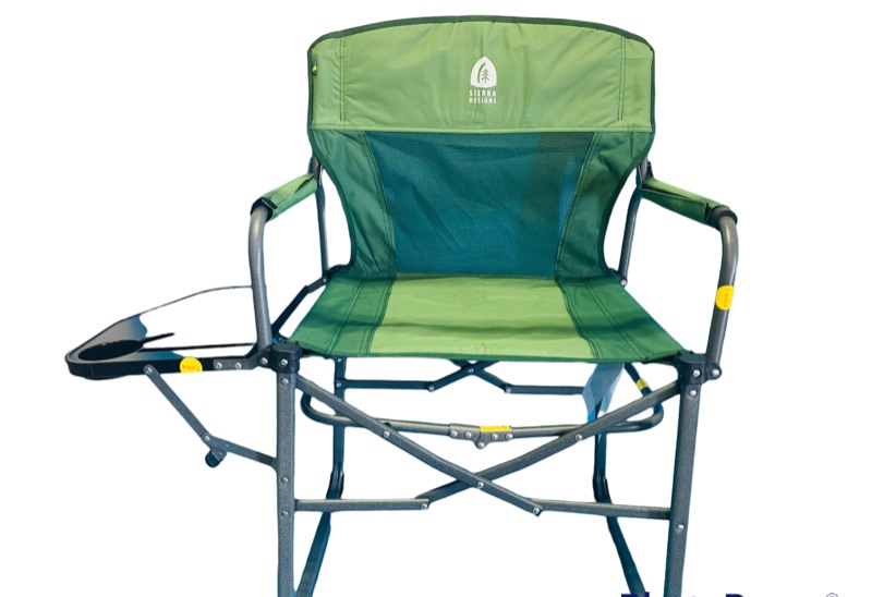 Photo 6 of 257612… Sierra designs compact folding director chair with side table and handle easy transport and storage 