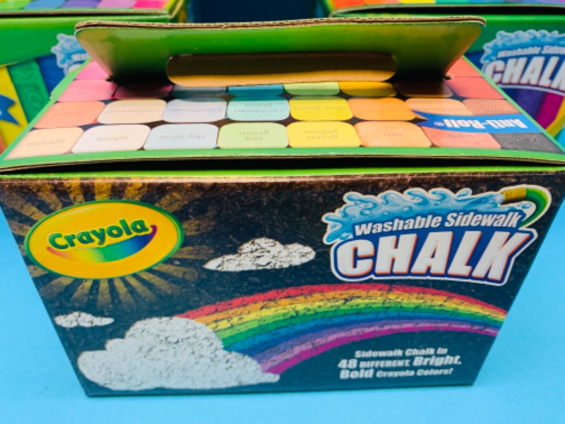 Photo 3 of 257618…4 boxes of washable sidewalk chalk 48 different colors 
