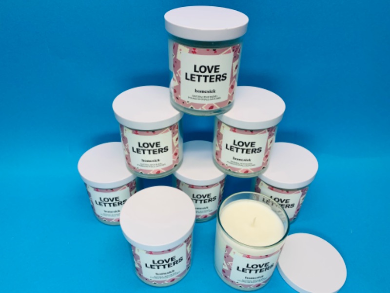 Photo 1 of 257636…8 jars of natural wax blend candles- love letters scent 