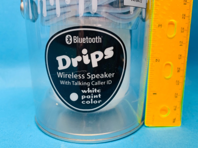 Photo 3 of 257697…Drips Bluetooth wireless speaker with talking caller ID - white paint color