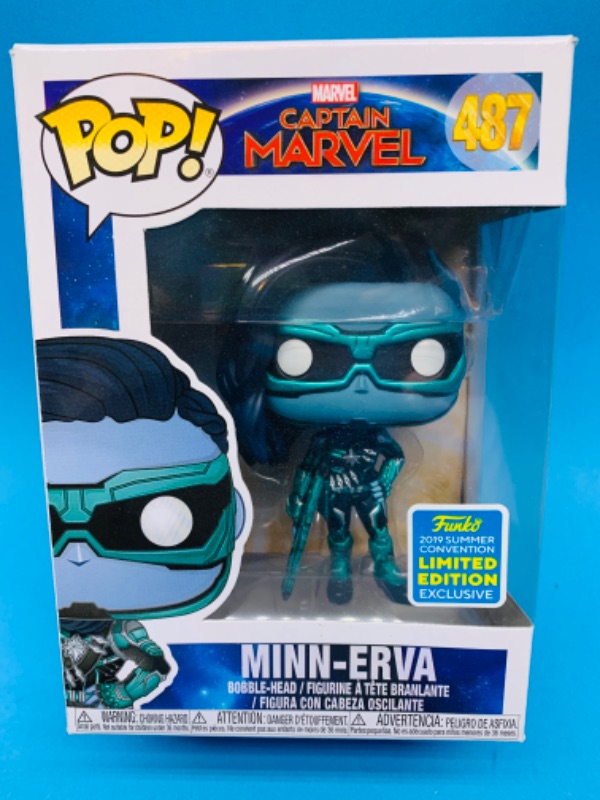 Photo 1 of 257773…Funko pop captain Marvel Minn-Erva bobble head figure 