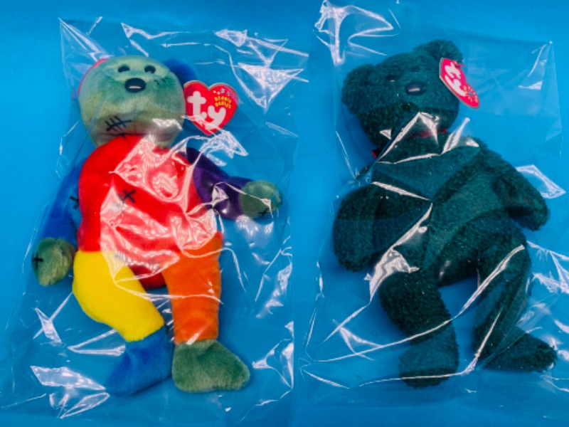 Photo 1 of 257777… 2 TY beanie babies in plastic bags 