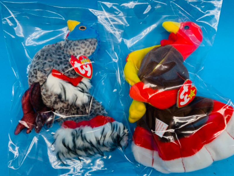 Photo 1 of 257780… 2 TY beanie babies in plastic bags 