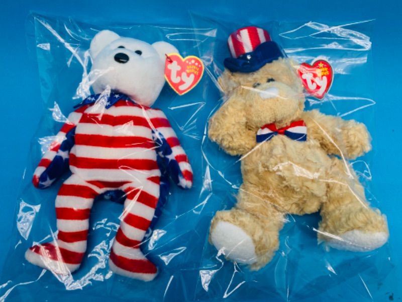 Photo 1 of 257781… 2 TY beanie babies in plastic bags 