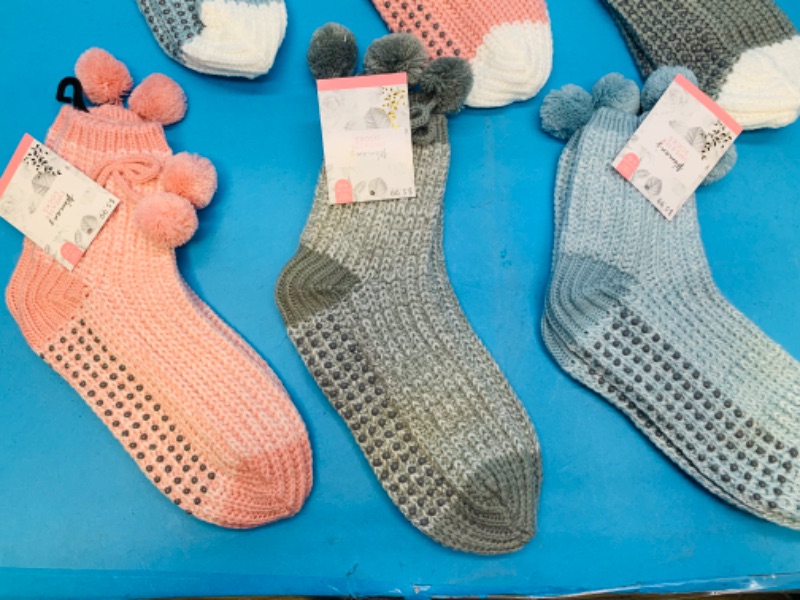 Photo 2 of 257843… 6 pairs of ladies sweater socks size 4-10