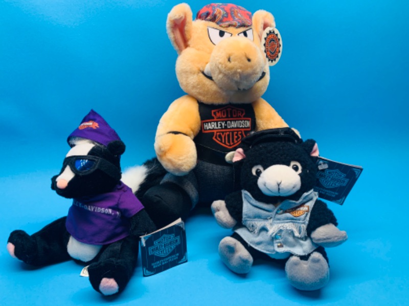 Photo 1 of 257861…3 Harley Davidson plushies with tags