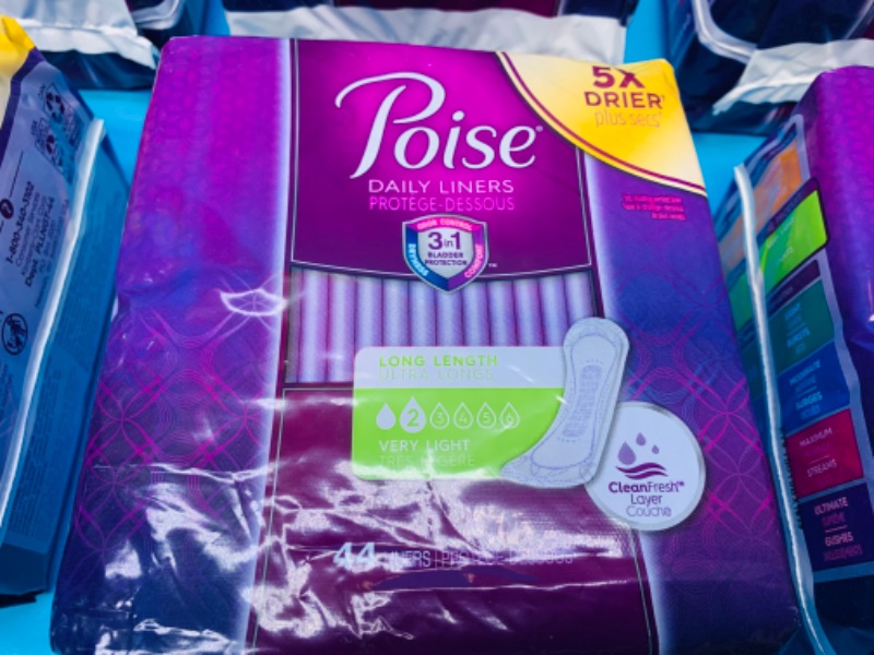 Photo 2 of 257882…264 poise daily panty liners - 6 packs of 44 each