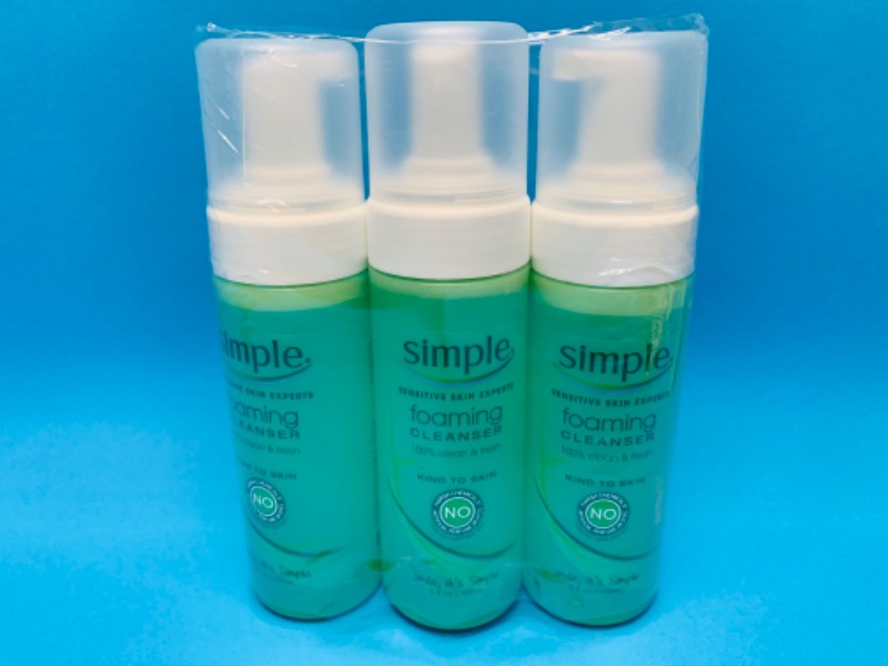 Photo 1 of 257925… 3 pack simple sensitive skin foaming cleanser 5 oz. Each