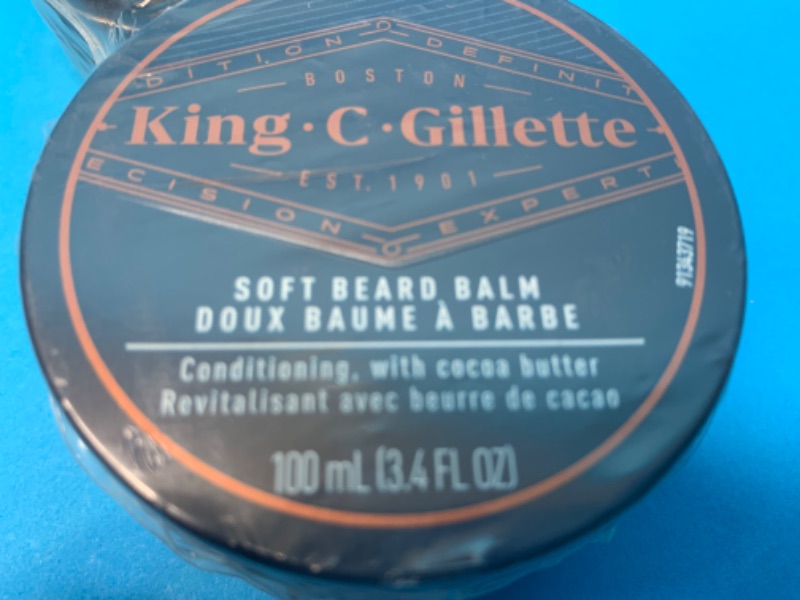 Photo 3 of 257999… 3 containers of mens beard balm with coco butter King C. Gillette