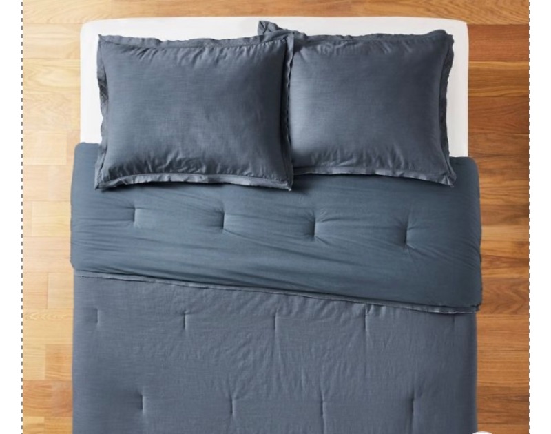 Photo 1 of 258019…studio McGee California king comforter set hemstitch graphite color 