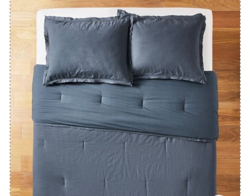 Photo 1 of 258021… studio McGee California king comforter set hemstitch graphite color 