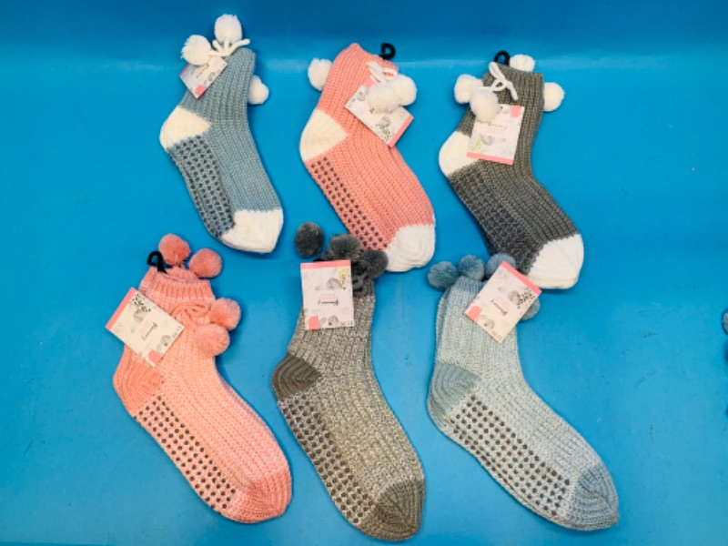 Photo 1 of 258100… …6 pairs of warm sweater socks ladies size 4-10