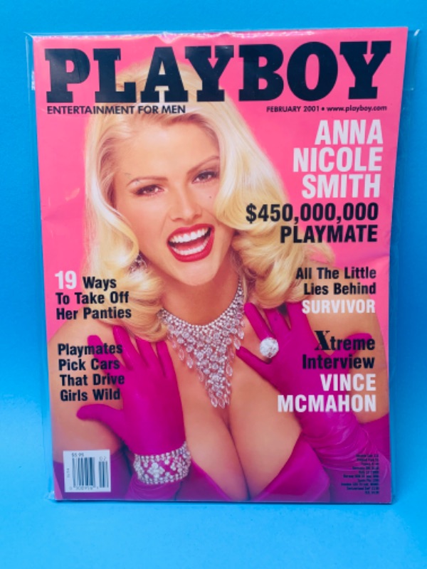 Photo 1 of 258200…adults only playboy magazine featuring Anna Nicole Smith in plastic sleeve 