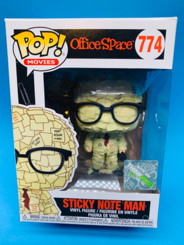 Photo 1 of 258217…Funko pop officespace sticky note man vinyl figure 