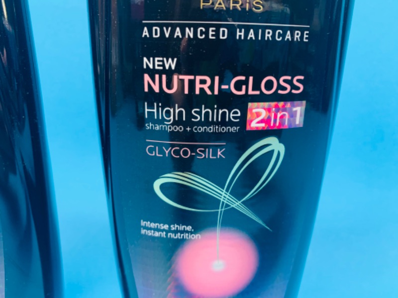 Photo 2 of 258228… 2 L’Oréal nutra gloss  2 in 1 shampoo plus conditioner 