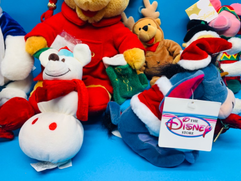 Photo 4 of 258254…Disney Christmas plushies most with tags 