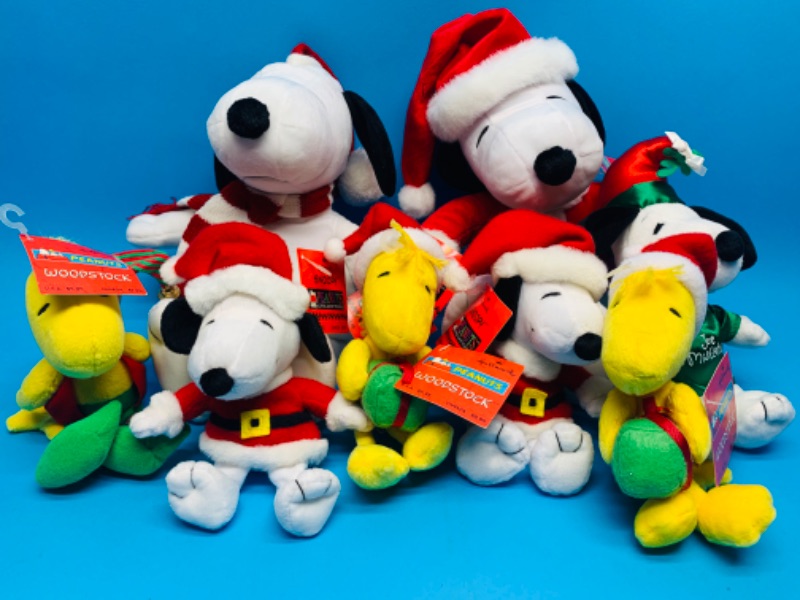 Photo 1 of 258255…snoopy and Woodstock Christmas plushies with tags 