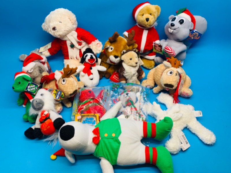 Photo 1 of 258257…Christmas plushies with tags 