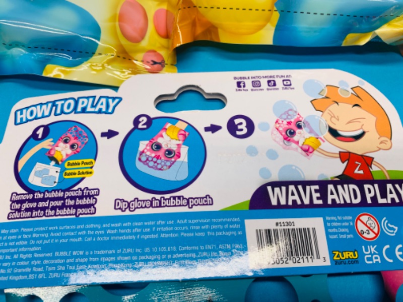 Photo 2 of 258346… 12 glove a bubbles dip, wave, and play bubble mix pouches 