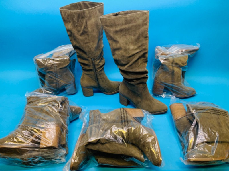 Photo 1 of 258366…6 pairs of ladies tall boots size 9