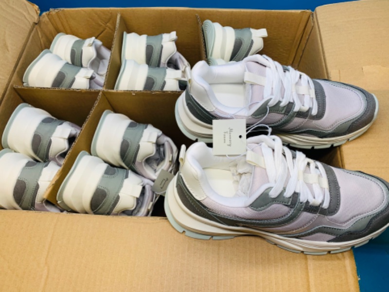 Photo 1 of 258374…6 pairs of ladies memory foam sneaker shoes size 7.5