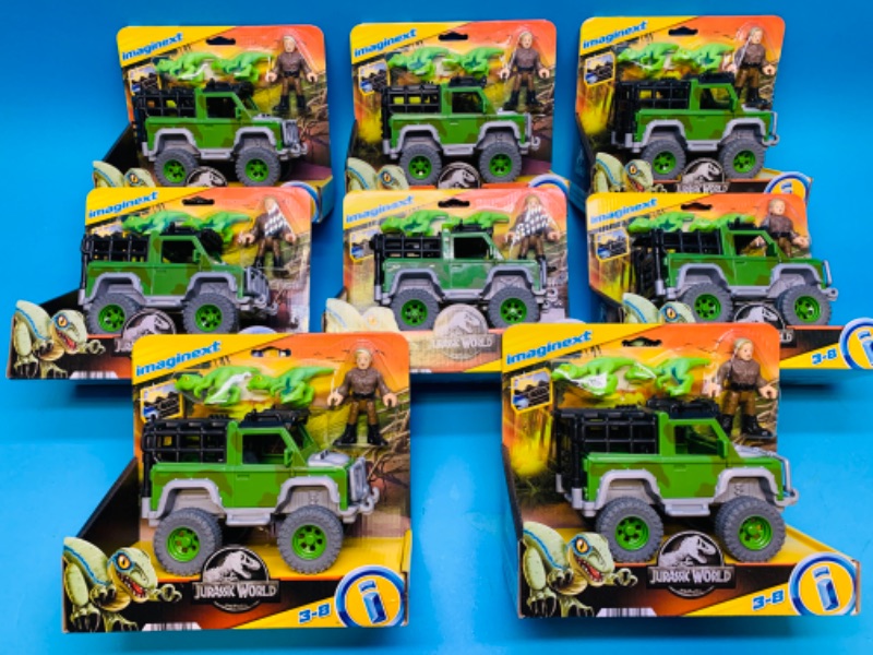 Photo 1 of 258383…8 Jurassic World imaginext 3-8 Jeep toys 