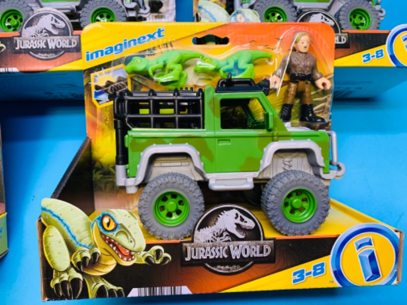 Photo 2 of 258383…8 Jurassic World imaginext 3-8 Jeep toys 