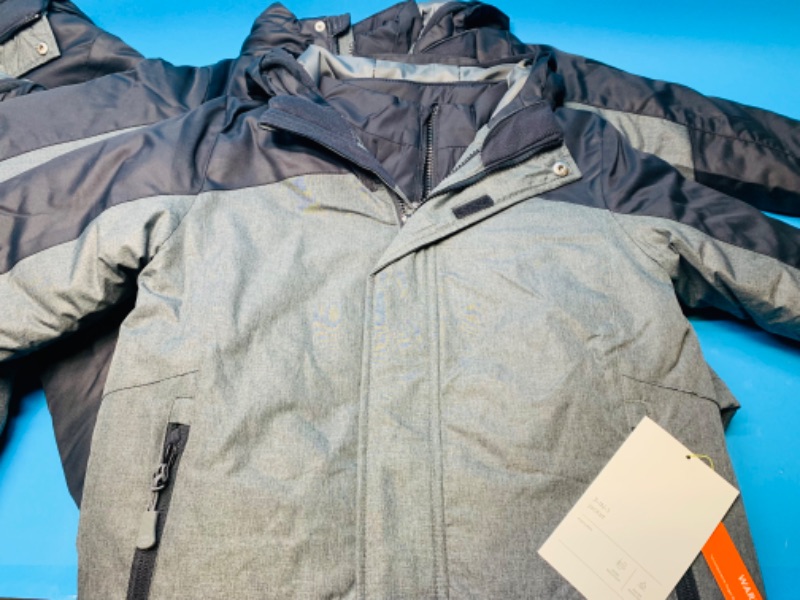 Photo 1 of 258398… 4 kids warm 3 in 1 jackets size small 6/7